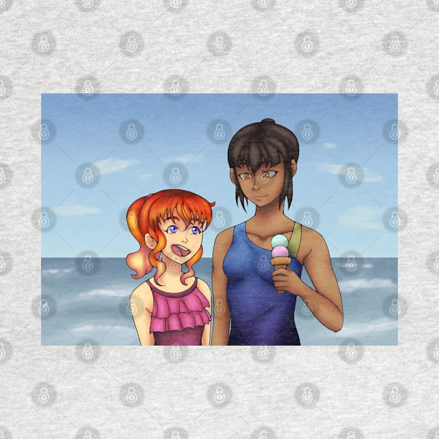 Friends at the Beach by SakuraDragon